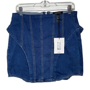 AKIRA Indigo Denim Skirt